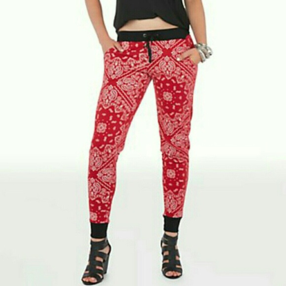Red Bandana Joggers